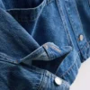 Chaqueta vaquera con bolsillos de parche de algodón