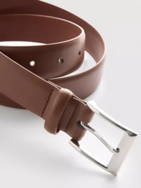 Cinturón de imitación de piel de estilo clásico