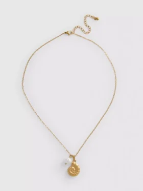 Collar con colgante de concha resistente al agua