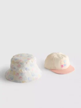 Conjunto de 2 gorros de bebé con motivos marinos
