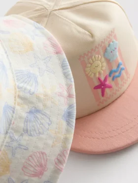 Conjunto de 2 gorros de bebé con motivos marinos