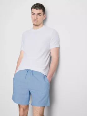 Conjunto de pijama corto a rayas
