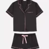 Conjunto de pijama corto de estilo «boyfriend» de satén