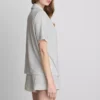 Conjunto de pijama corto estilo boyfriend de jersey
