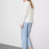 Conjunto de pijama de algodón estampado con cuello redondo