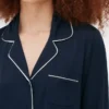 Conjunto de pijama de estilo «boyfriend» de manga larga en punto jersey