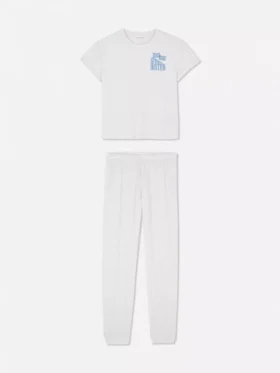 Conjunto de pijama de manga corta estampado