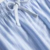 Conjunto de pijama de manga larga a rayas