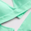 Conjunto de sujetador triangular acolchado sin costuras y tanga