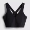 Crop top deportivo de cuello en V con sujeción suave