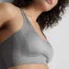 Crop top deportivo sin costuras y de gran brillo