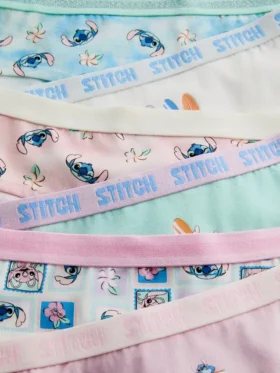 De 2 a 15 años | Pack de 6 braguitas de talle bajo con Stitch de Disney