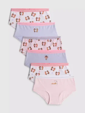 De 2 a 15 años | Pack de 6 calzoncillos de talle bajo con diseño de perro salchicha