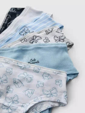 De 2 a 15 años | Pack de 6 calzoncillos de talle bajo con estampado de mariposas