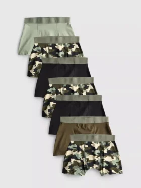 De 2 a 15 años | Pack de 7 calzoncillos con estampado de camuflaje