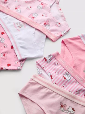De 3 a 15 años | Paquete de 6 braguitas de talle bajo de Hello Kitty