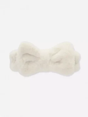 Diadema con lazo de felpa