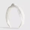 Diadema con nudo de encaje inglés