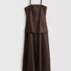 El vestido midi escalonado de mezcla de lino de The Edit