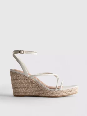 Espadrilles de cuña con tiras