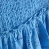 Falda de algodón con volantes y bordados