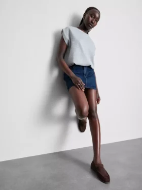Falda de denim de algodón mini