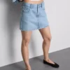 Falda de denim de algodón mini