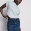 Falda de denim de algodón mini