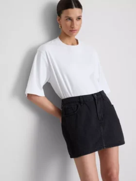 Falda de denim de algodón mini