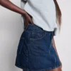 Falda de denim de algodón mini