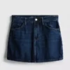 Falda de denim de algodón mini