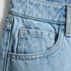 Falda de denim de algodón mini