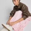 Falda larga de estilo campesino con volantes de algodón