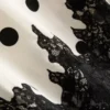 Falda midi de encaje con lunares, mezcla de algodón