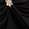 Falda midi de malla drapeada