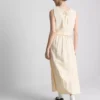 Falda midi de mezcla de algodón con lazo lateral