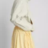 Falda midi fruncida