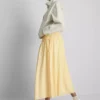 Falda midi fruncida