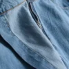 Falda-pantalón asimétrica cruzada de denim de algodón
