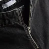 Falda-pantalón de denim de algodón de cintura alta