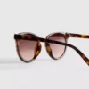 Gafas de Sol de ojo de gato con barra en la ceja