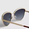 Gafas de Sol de ojo de gato con pedrería