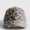 Gorra de béisbol con estampado de leopardo