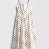 Gran hallazgo | Vestido midi tipo corsé con cuello cuadrado
