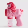 Juguete lanzador de pompas con forma de unicornio