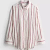 La camisa de popelín a rayas con alto contenido en algodón de The Edit
