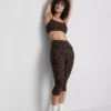 Leggings capri deportivos con estampado de leopardo