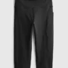 Leggings capri deportivos de cintura alta, lisos y con sujeción
