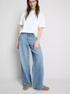 Los vaqueros de denim de algodón de corte recto «The Edit»