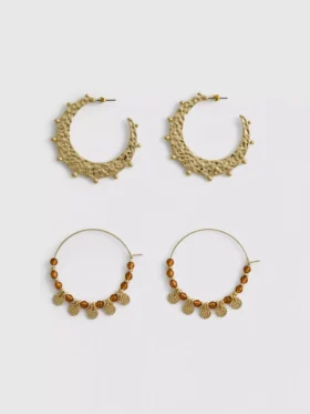 Lote de 2 aros boho de Paula Echevarría
